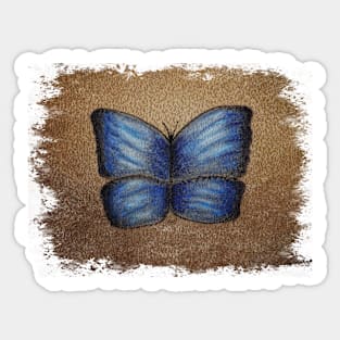 Blue butterfly Sticker